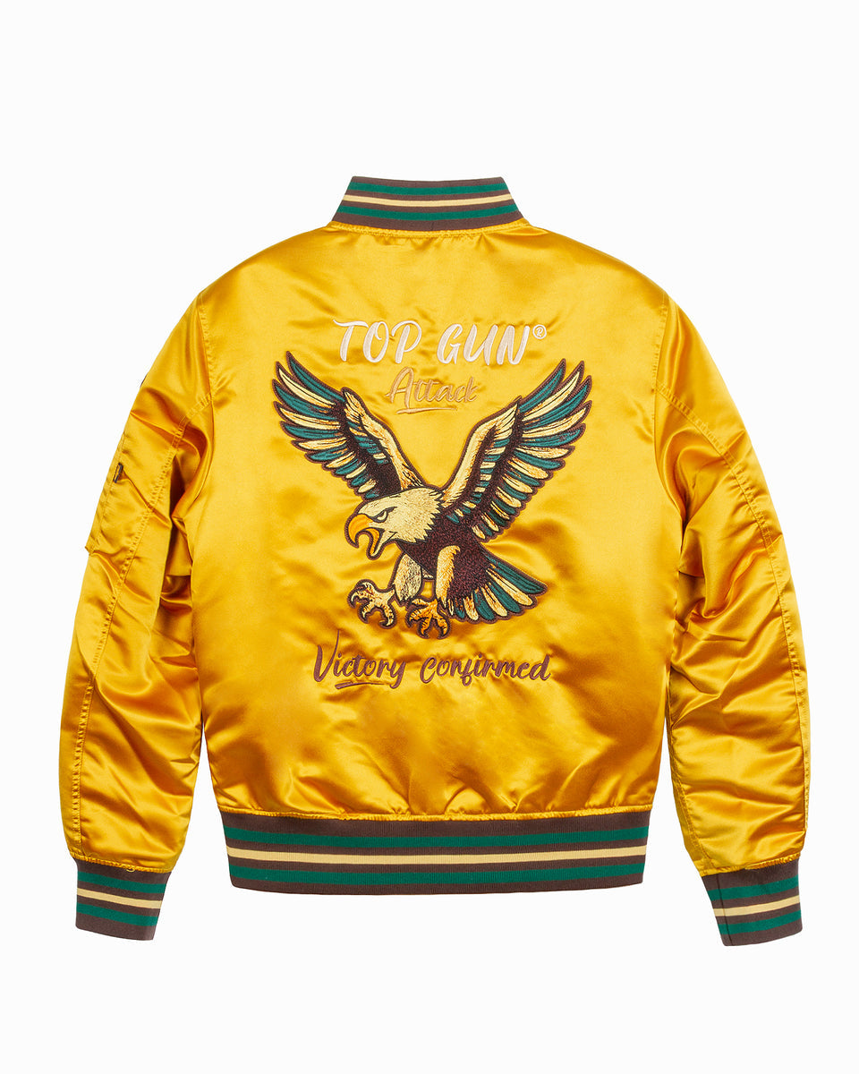 Top Gun Satin Eagle Men's Varsity Jacket