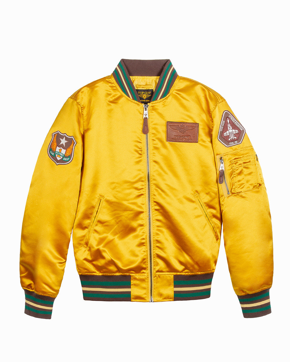 Top Gun Satin Eagle Men's Varsity Jacket