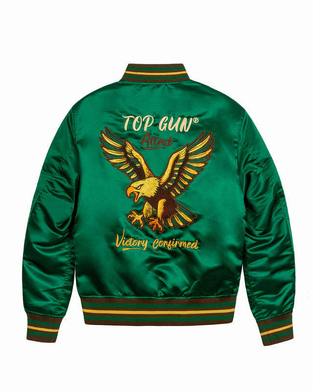 Top Gun Satin Eagle Men's Varsity Jacket