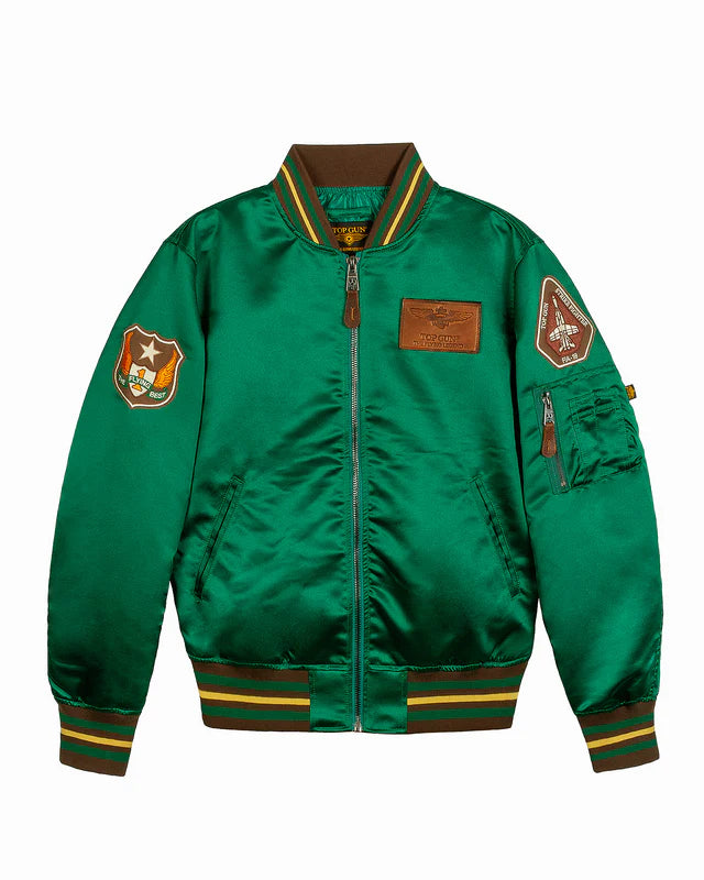Top Gun Satin Eagle Men's Varsity Jacket