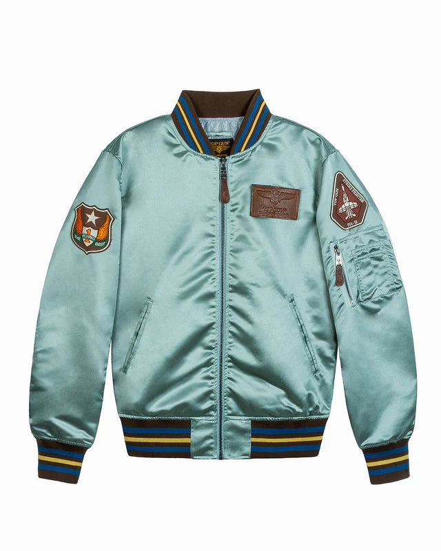 Top Gun Satin Eagle Men's Varsity Jacket