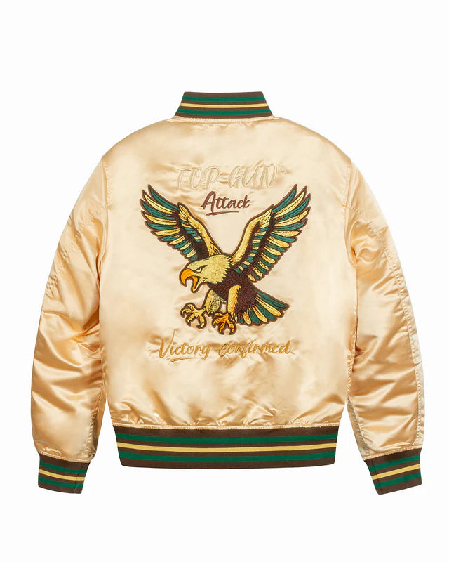 Top Gun Satin Eagle Men's Varsity Jacket