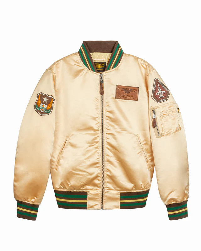 Top Gun Satin Eagle Men's Varsity Jacket