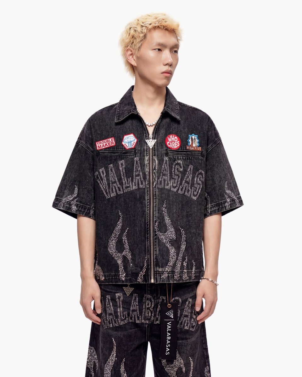 Torch Denim Woven Black - Valabasas