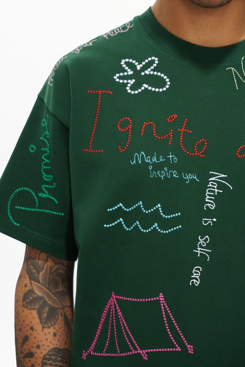 Trailborn Dark Green Tee - Valabasas