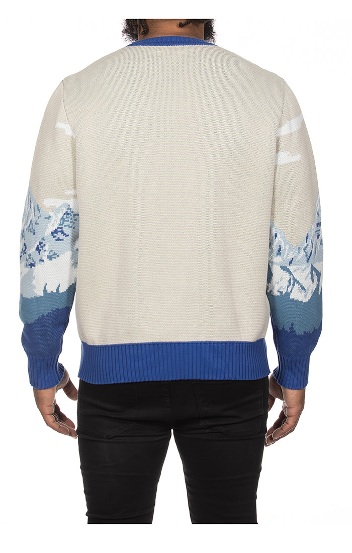 441-7500 CELL SERVICE SWEATER A/WHITE