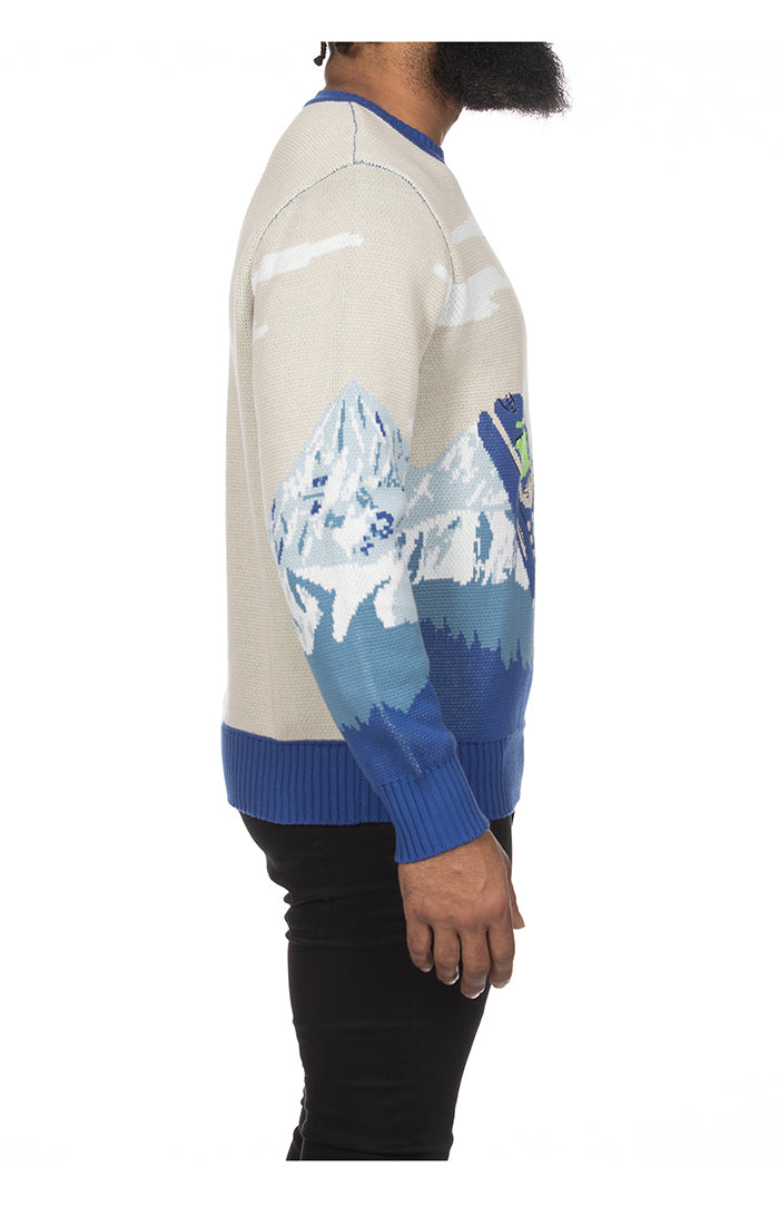 441-7500 CELL SERVICE SWEATER A/WHITE