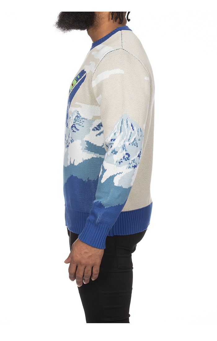 441-7500 CELL SERVICE SWEATER A/WHITE