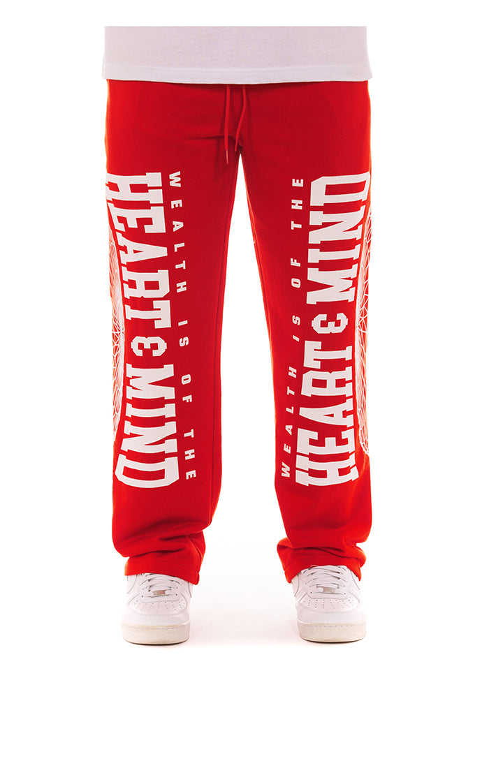 BB Mercer fleece sweatpants Red