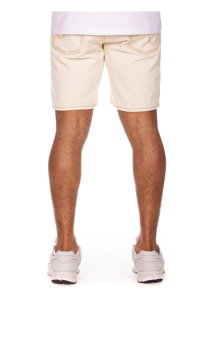 Cream Jean Shorts