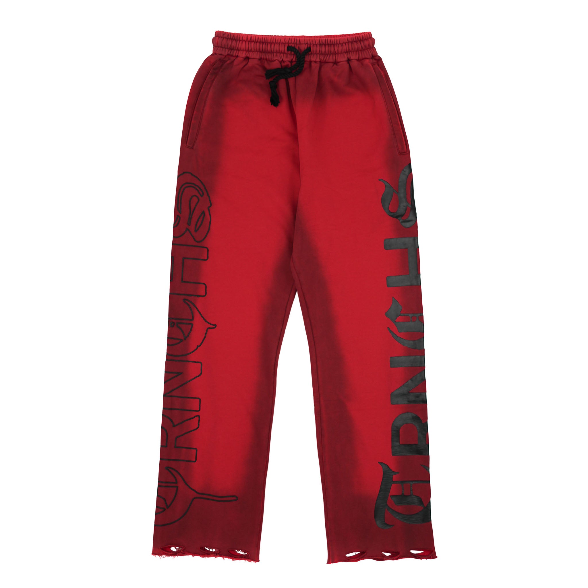 Crimson Script Red Pants