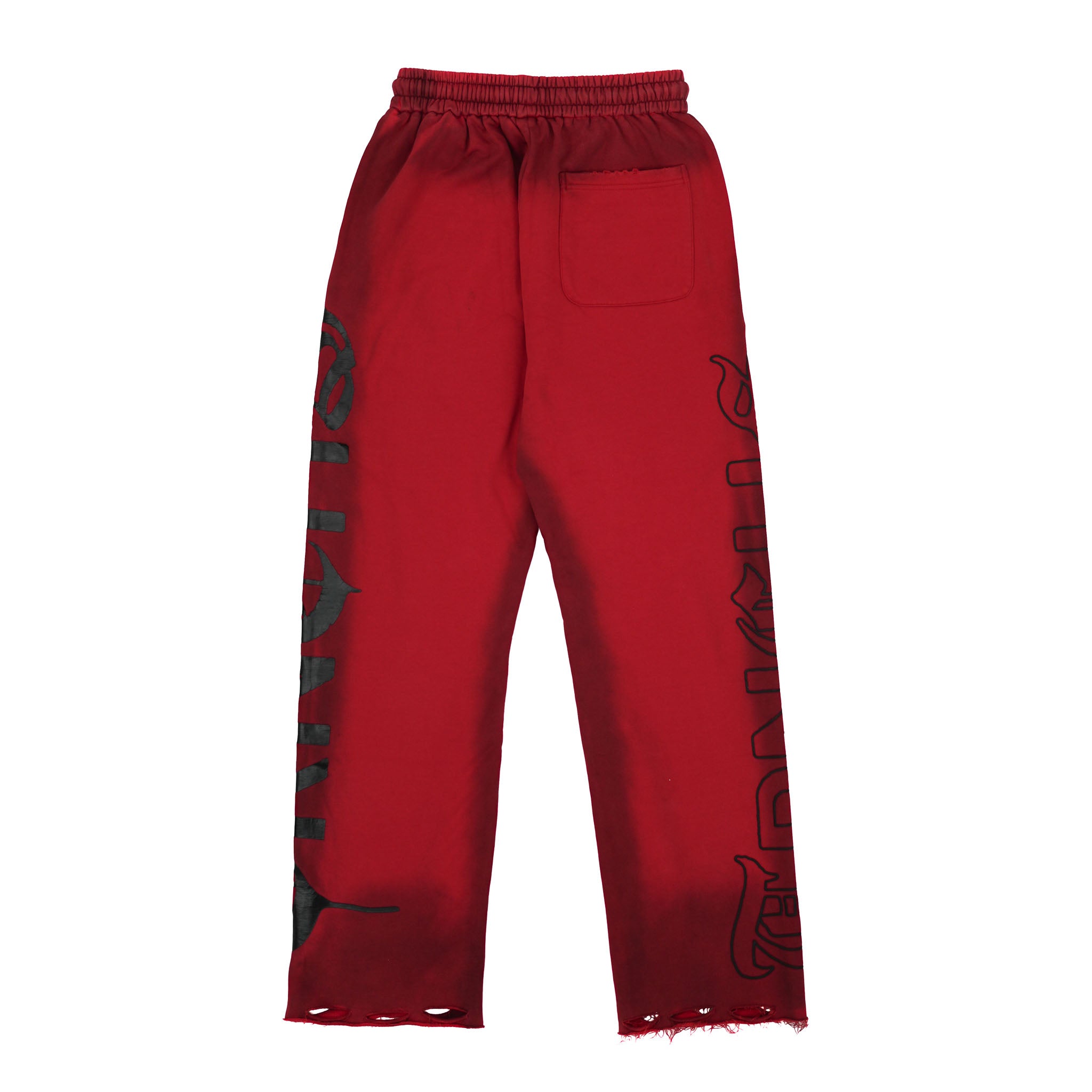 Crimson Script Red Pants