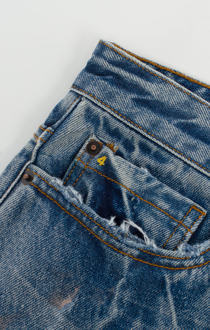 Bldg4 Flock Jeans with Bird Embroidery