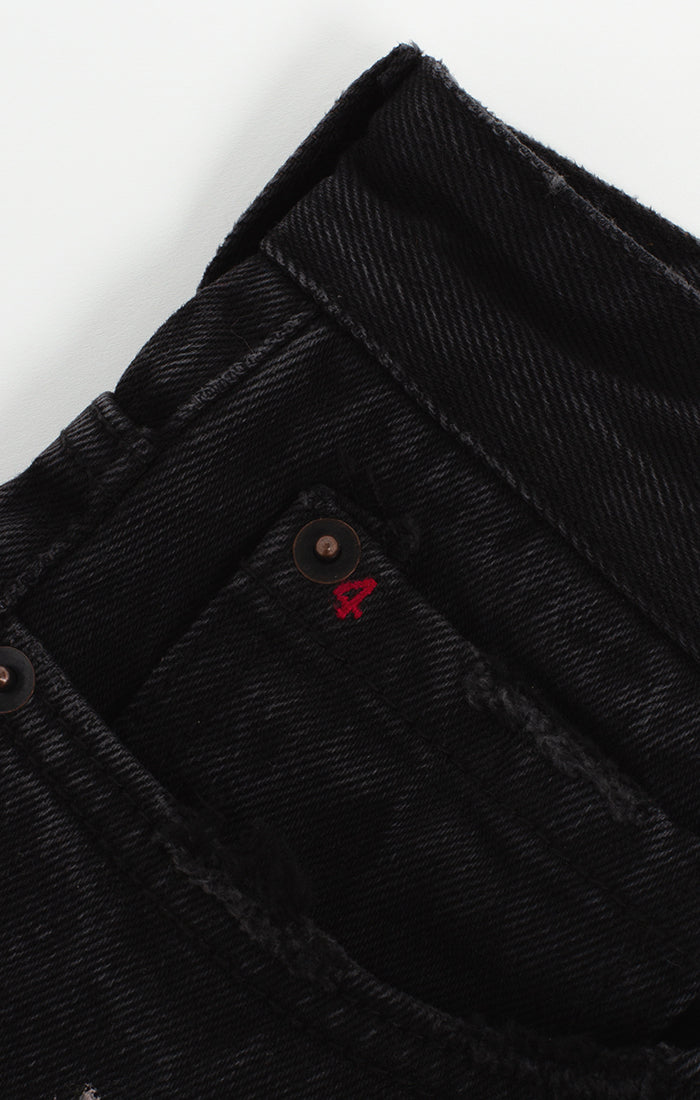 Bldg Burn Black Bird-Embroidered Jeans