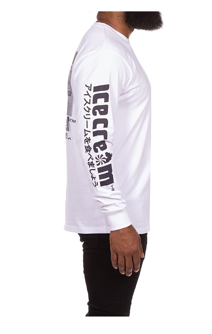 Ice Cream Truck Ls Knit Men's Shirt - White