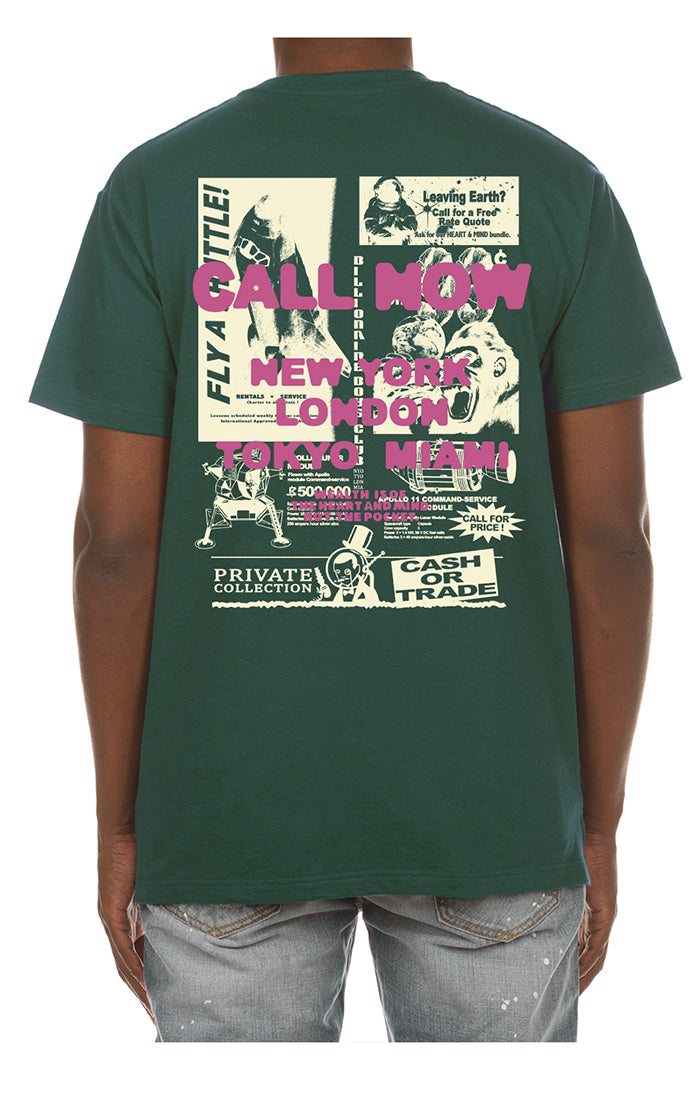 Billionaire Boys Club Bb Cash Or Trade Ss Tee Men's T-Shirt - Green