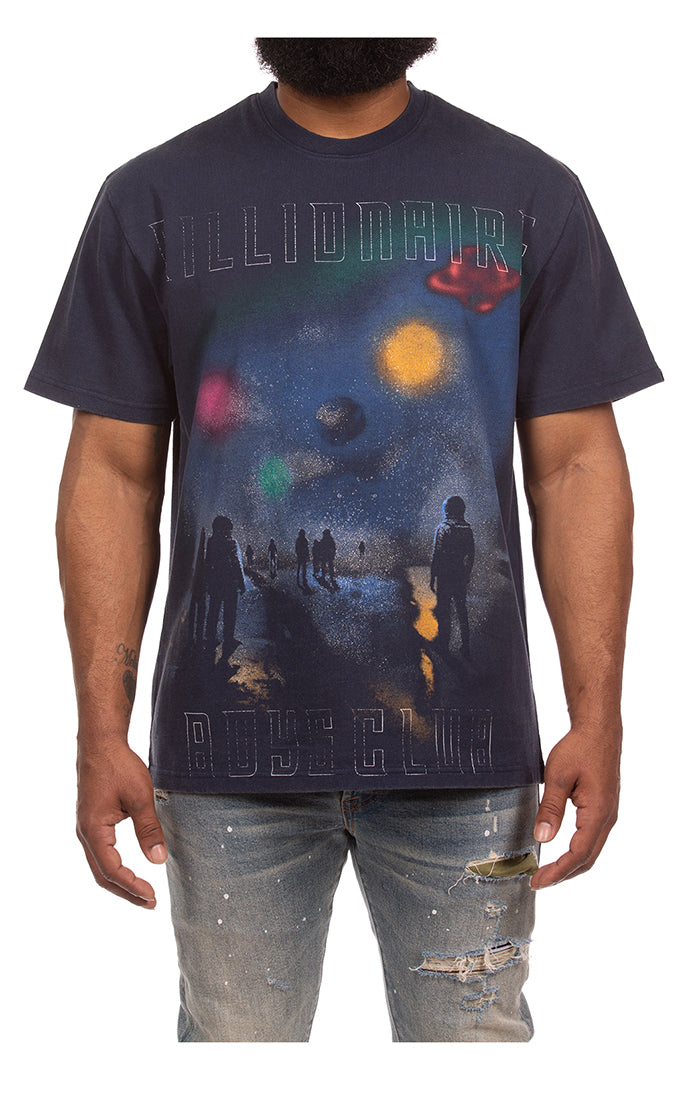 Billionaire Boys Club Bb Mist Ss Knit Men's T-Shirt - Navy