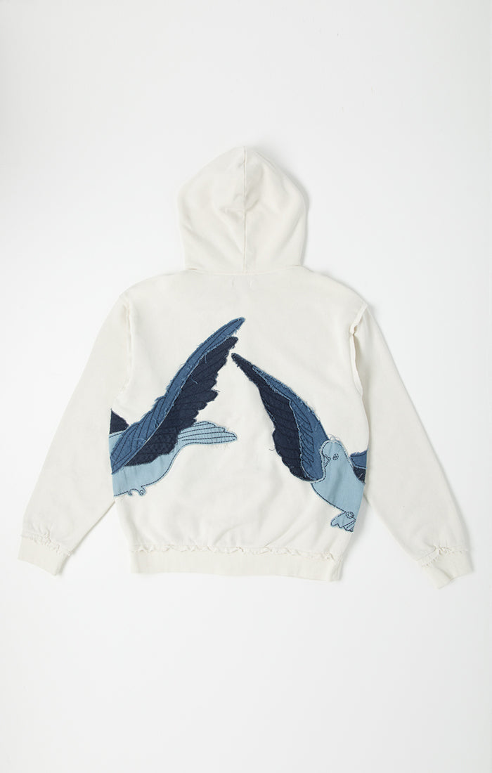 Bldg4 Embroidered Bird Black Hoodie