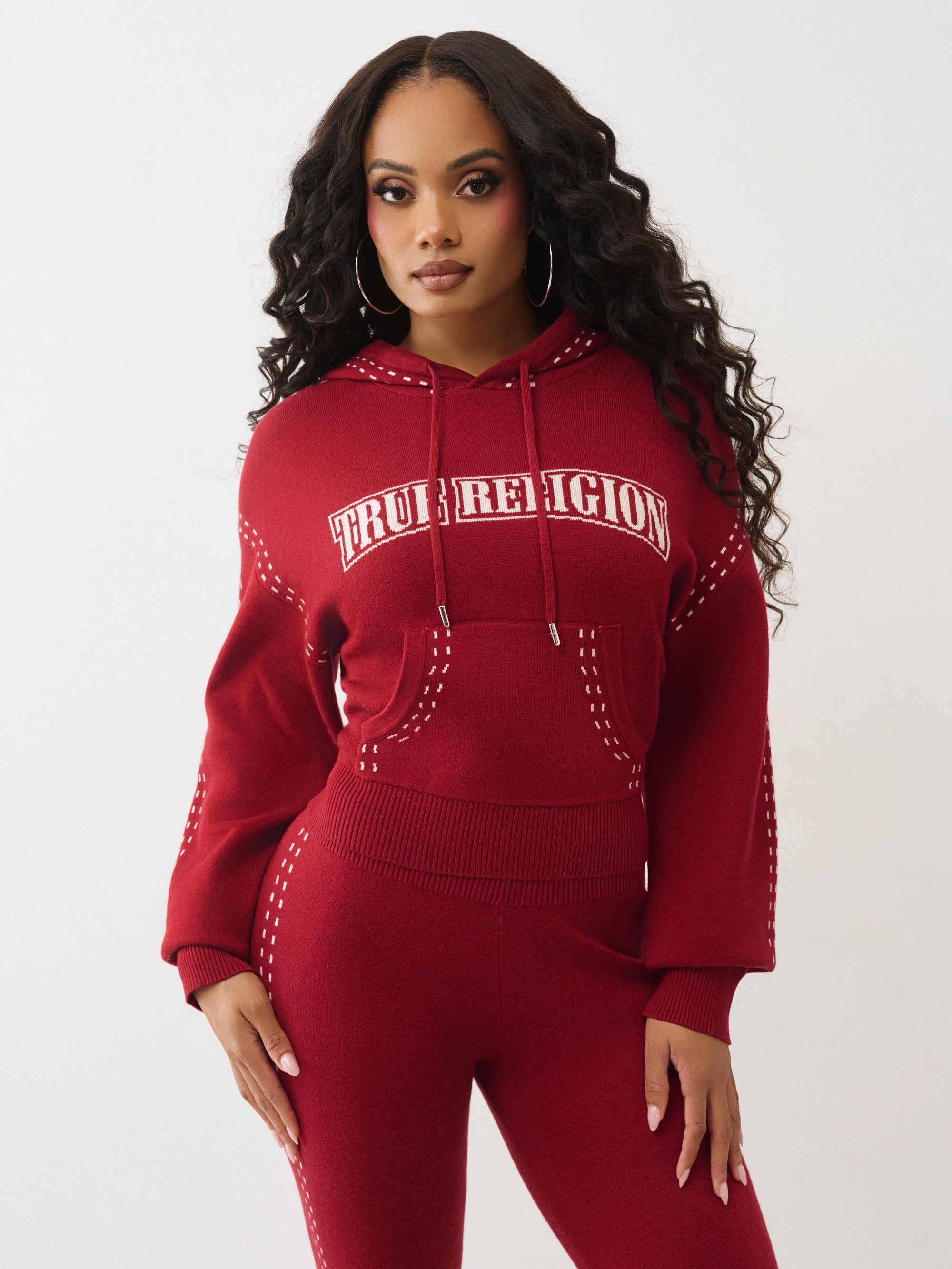 True Religion Hoodie for Women - Red