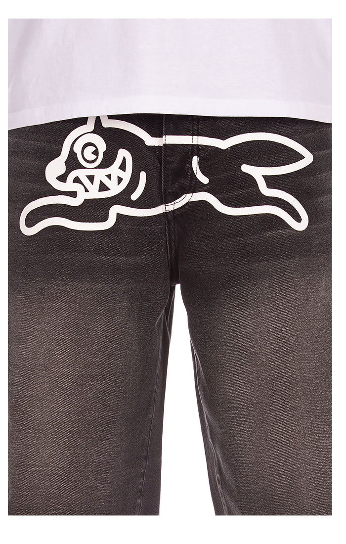 Ice Cream Running Dog Shorts - Raw Hem