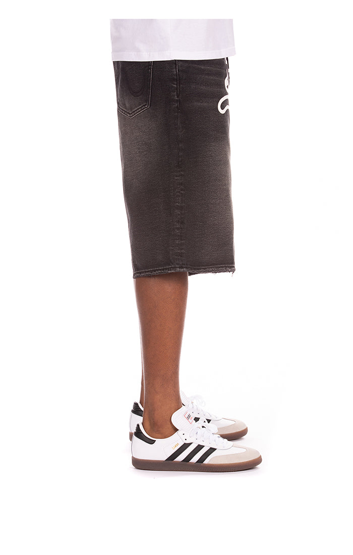 Ice Cream Running Dog Shorts - Raw Hem