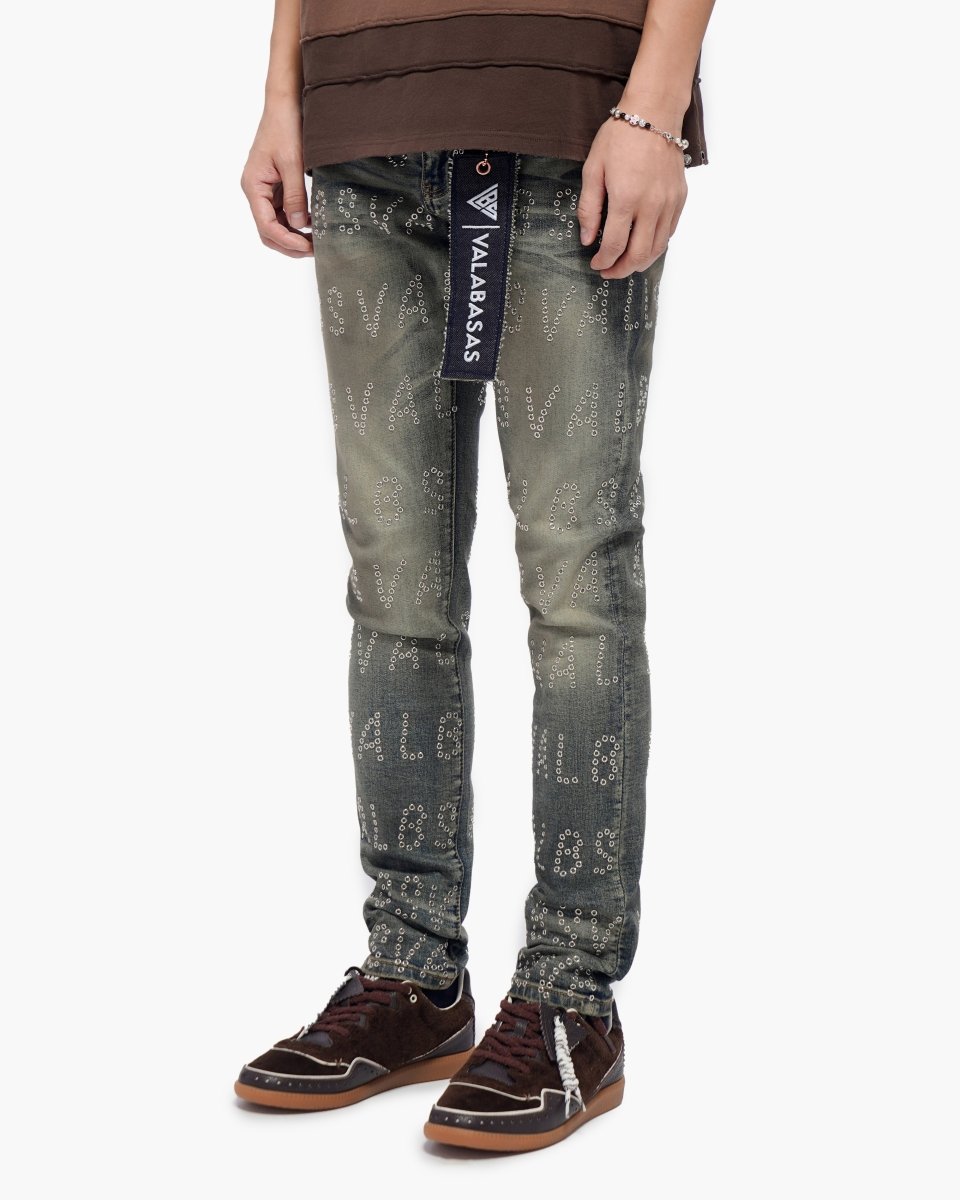 Velaris Dirty Vintage Blue Skinny Jeans - Valabasas