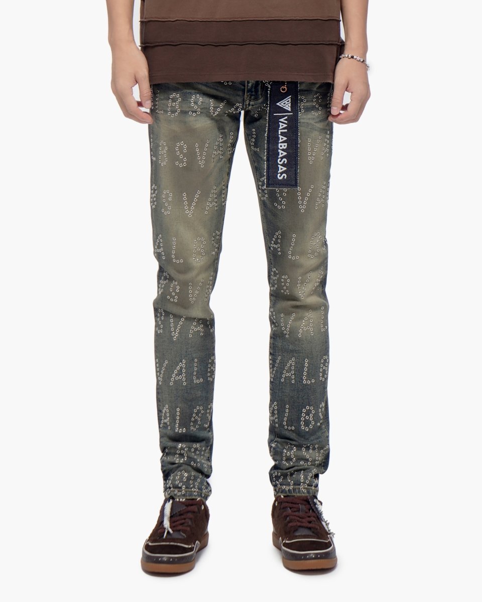 Velaris Dirty Vintage Blue Skinny Jeans - Valabasas