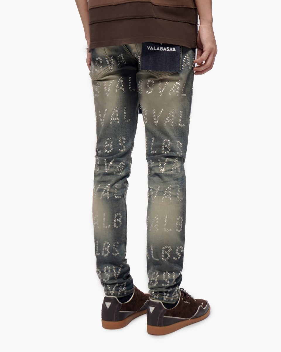 Velaris Dirty Vintage Blue Skinny Jeans - Valabasas