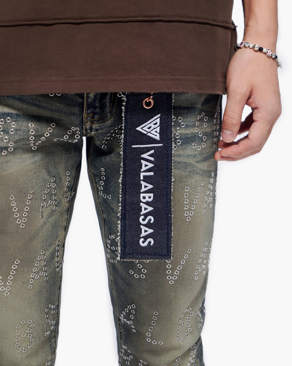 Velaris Dirty Vintage Blue Skinny Jeans - Valabasas