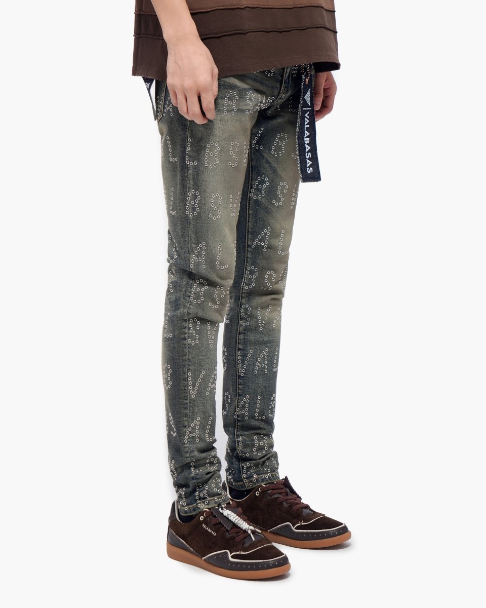 Velaris Dirty Vintage Blue Skinny Jeans - Valabasas