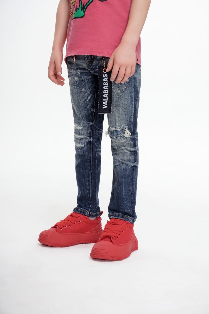 Viggo Kids Skinny Denim Jeans Light Washed - Valabasas