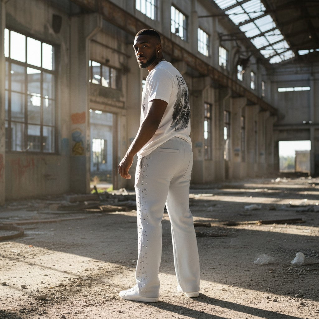 Red Poppy Men's Gray Sweatpants