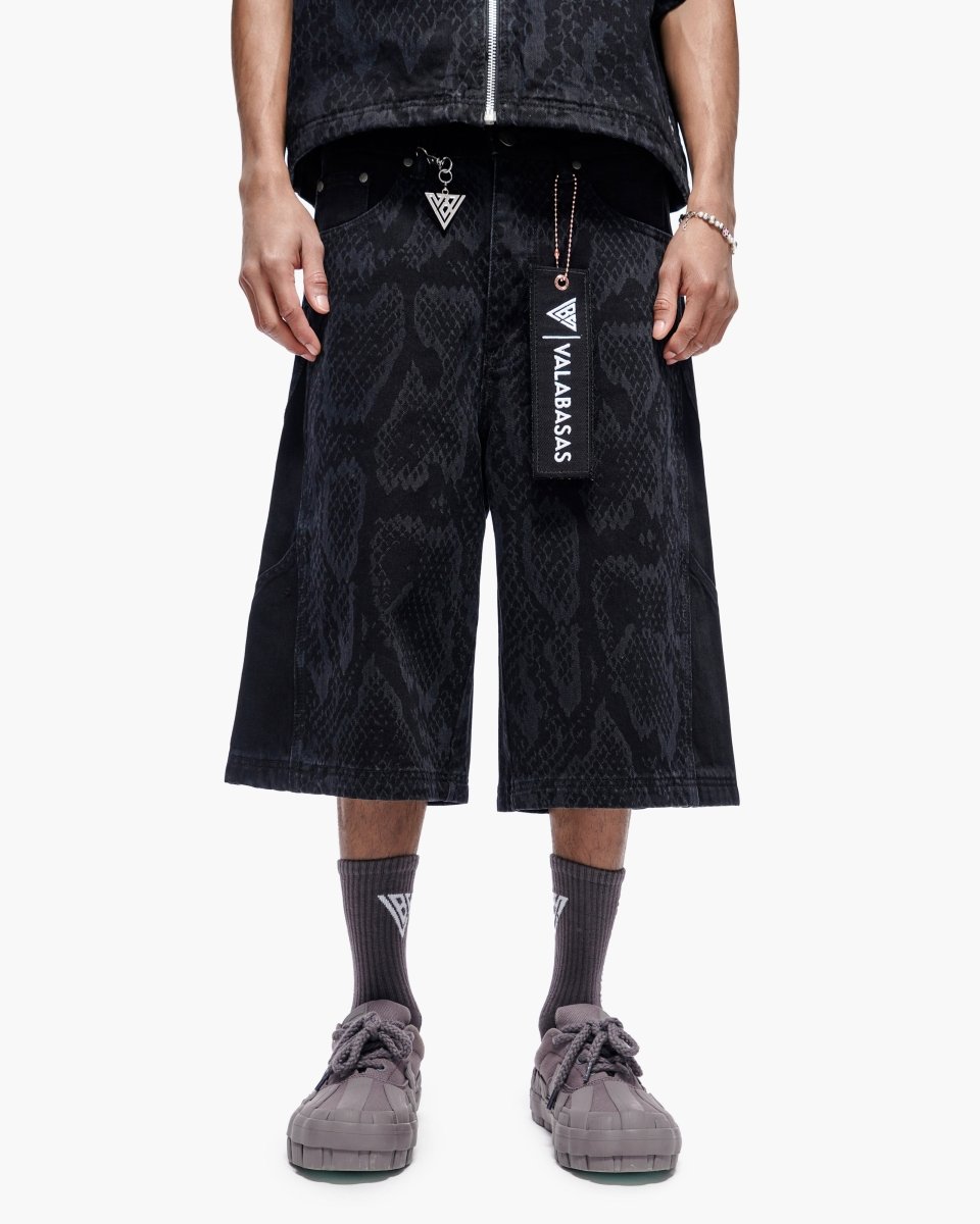 Voidscale Baggy Jorts Black Wash - Valabasas