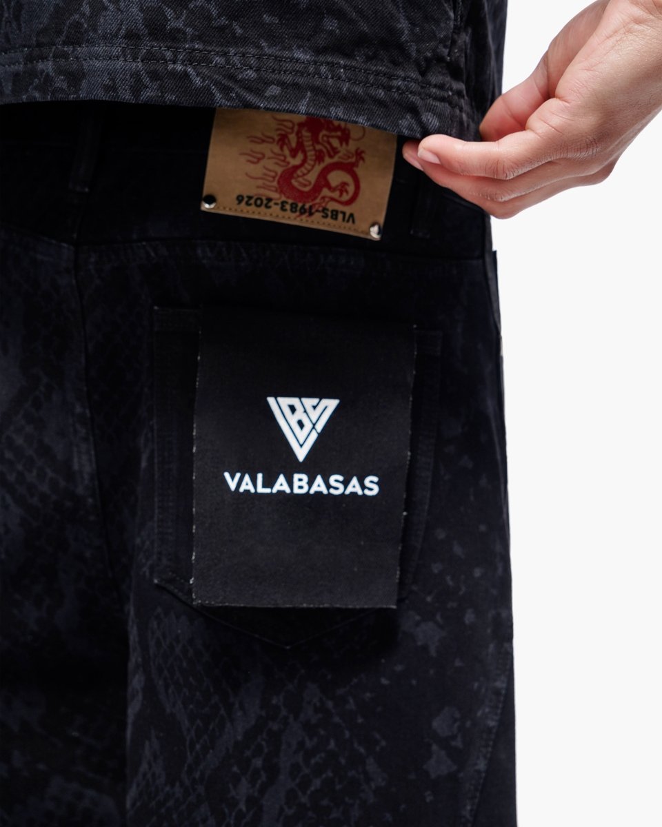 Voidscale Baggy Jorts Black Wash - Valabasas