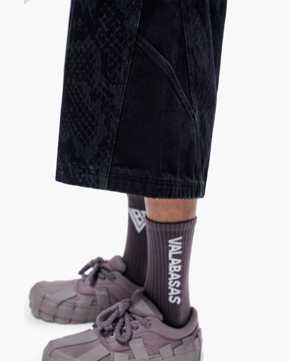Voidscale Baggy Jorts Black Wash - Valabasas