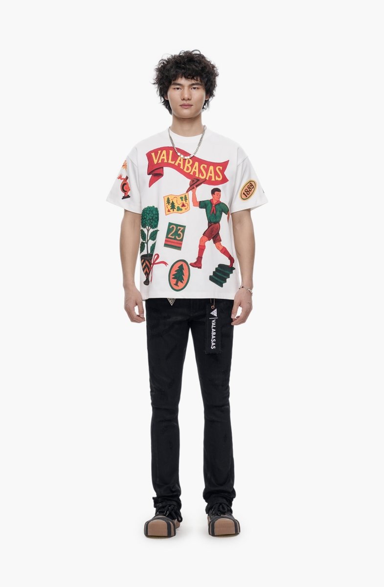 Wired Black Waxed Stacked Jeans - Valabasas
