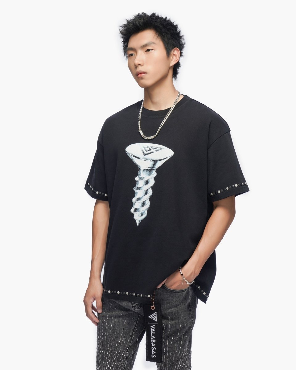 You're Screwed Vintage Black Tee - Valabasas