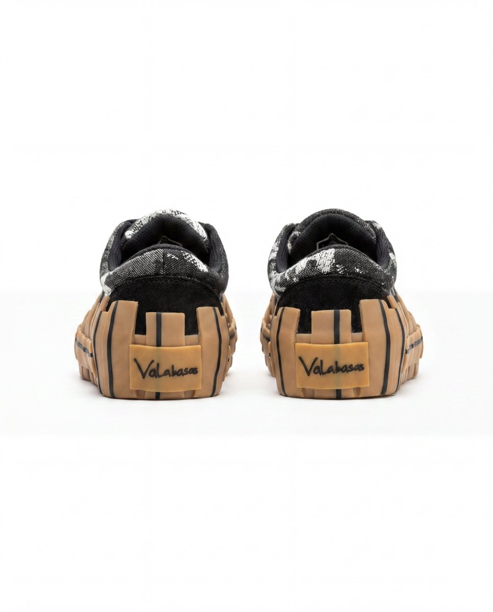 Yuratsu 200 Black Denim Gum Shoes - Valabasas